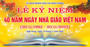Lễ kỷ niệm 40 năm ngày nhà giáo Việt Nam 20/11 (20/11/1982-20/11/2022