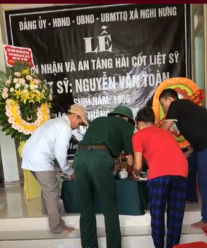 Lễ đón nhận hài cốt liệt sỹ Nguyễn Văn Toàn